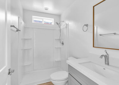 SnapADU San Diego Branting 1BR 1BA 500 sqft Bathroom Prefab Shower Unit Nickel Finishes