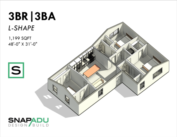 3BR-3BA-1199-SF-48x31-L-SHAPE-Snap-ADU-3D-Elevation-3-Bedroom-1200-sqft-600x464